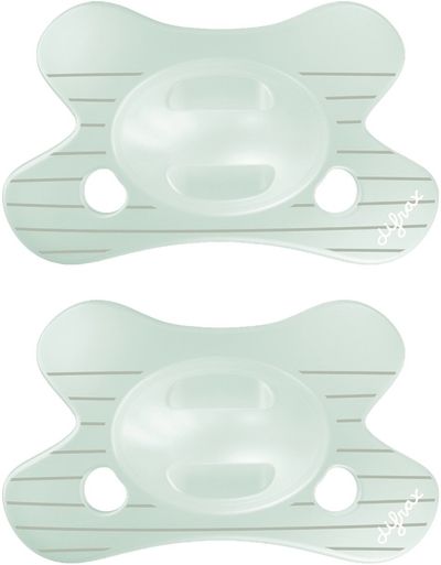 Difrax Natural Fopspeen - 0 tot 6 Maanden - Lichtgroen - 2 Stuks