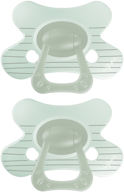Difrax Natural Fopspeen - 12 tot 18 Maanden - Lichtgroen - 2 Stuks