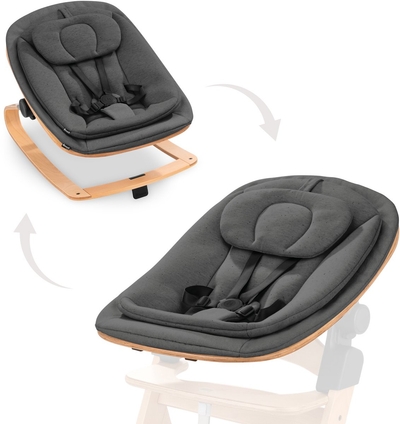 Hauck Highchair Bouncer Eco - 3-in-1-wipstoel - al vanaf de geboorte - Deep Grey