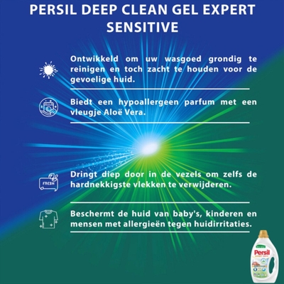 Persil Sensitive Gel Vloeibaar wasmiddel gekleurde was - 108 wasbeurten