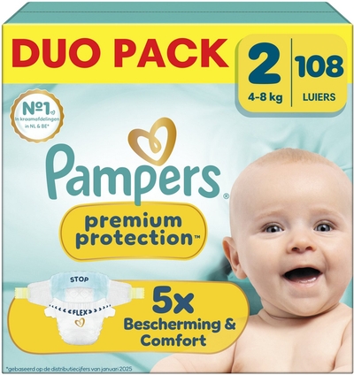 Pampers Premium Protection  luiers maat 2 - 108 stuks