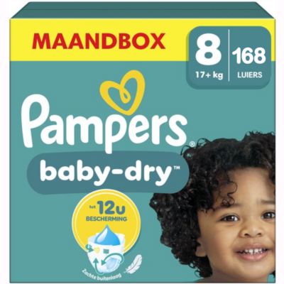 Pampers Baby Dry  luiers maat 8 - 168 stuks