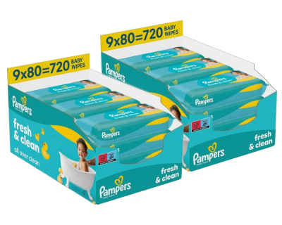 Pampers Fresh Clean billendoekjes - 1440 stuks