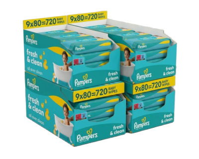 Pampers Fresh Clean billendoekjes - 2880 stuks