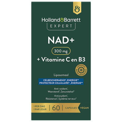 Holland & Barrett Expert NAD+ 300mg + Vitamine C en B3 - 60 capsules