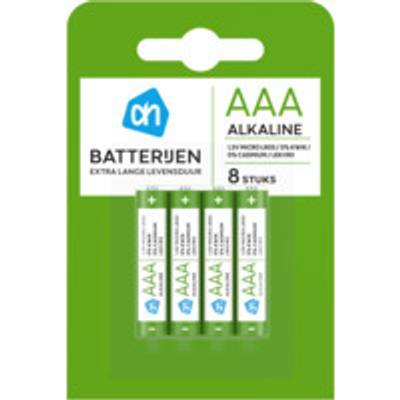 AH Micro AAA alkaline multipack voordeel Batterij 8 stuks