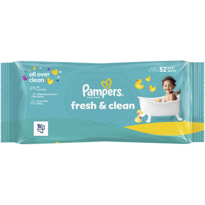 Pampers Fresh Clean billendoekjes - 52 stuks