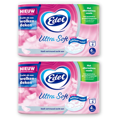 Edet Ultra Soft 4-laags & 5-laags toiletpapier - 2 rollen