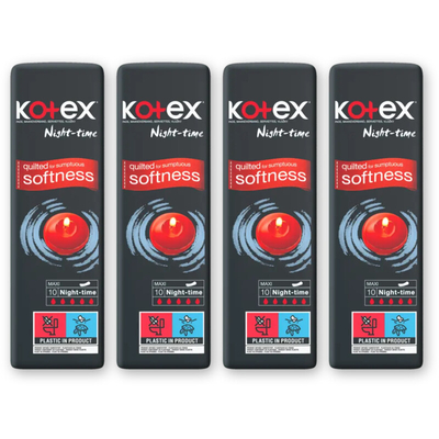 Kotex Maandverband maxi nacht 4-pack Maandverband 4 stuks