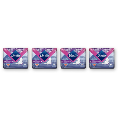 Libresse Maxi goodnight wings maandverband 4-pack Maandverband 4 stuks