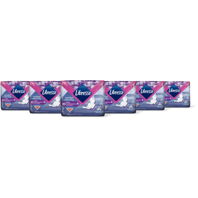 Libresse Maxi goodnight wings maandverband 6-pack Maandverband 6 stuks