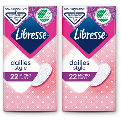 Libresse Dailies style micro inlegkruisjes 2-pack Inlegkruisjes 2 stuks