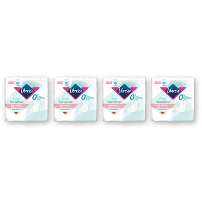 Libresse Pure sens ultra+ wings maandverband 4pck Maandverband 4 stuks
