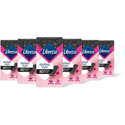 Libresse Dailies black inlegkruisjes 6-pack Inlegkruisjes 6 stuks