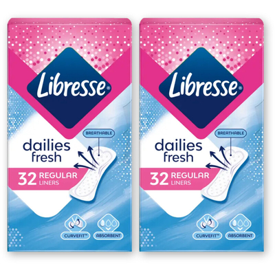Libresse Dailies fresh regular inlegkruisjes 2pck Inlegkruisjes 2 stuks
