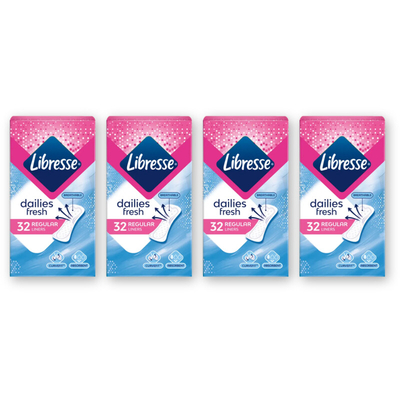 Libresse Dailies fresh regular inlegkruisjes 4pck Inlegkruisjes 4 stuks