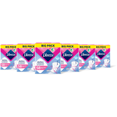 Libresse Dailies reg inlegkruisjes big pack 6 pck Inlegkruisjes 6 stuks