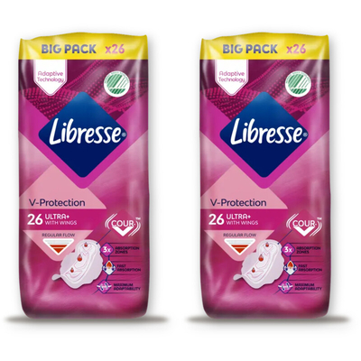 Libresse Ultra+ wings maandverband big pack 2pack Maandverband 2 stuks