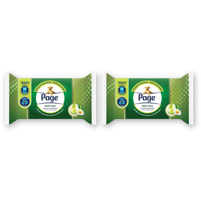Page Aloe Vera vochtig toiletpapier - 2 doekjes