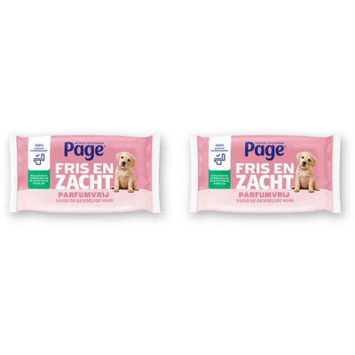 Page Sensitive vochtig toiletpapier - 2 doekjes