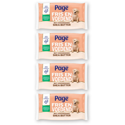 Page Shea Butter vochtig toiletpapier - 4 doekjes