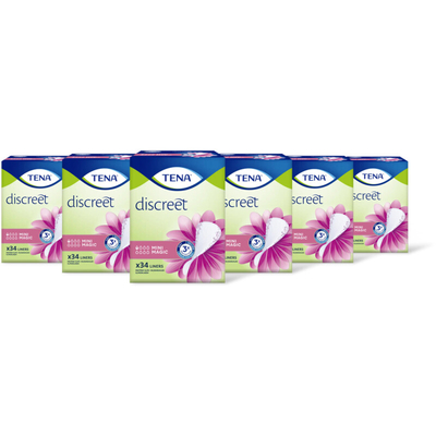 Tena Discreet mini magic inlegkruisjes 6-pack Incontinentiemateriaal 6 stuks