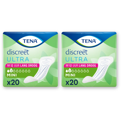 Tena Discreet ultra mini maandverband 2-pack Incontinentiemateriaal 2 stuks