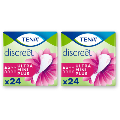 Tena Discreet ultra mini pls inlegkruisje 2pk Incontinentiemateriaal 2 stuks
