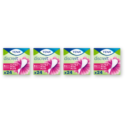 Tena Discreet ultra mini pls inlegkruisje 4pk Incontinentiemateriaal 4 stuks
