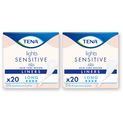 Tena Lights sensitive long inlegkruisjes 2pck Incontinentiemateriaal 2 stuks