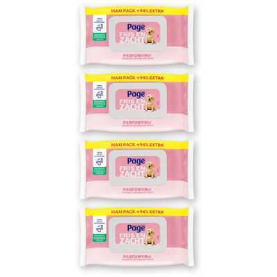 Page Sensitive vochtig toiletpapier - 4 doekjes