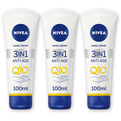 NIVEA 3in1 antiage q10 handcreme antirimpl 3pk Handcreme 3 stuks