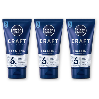 NIVEA Men craft stylers fix styling gel 3-pack Haarstyling 3 stuks