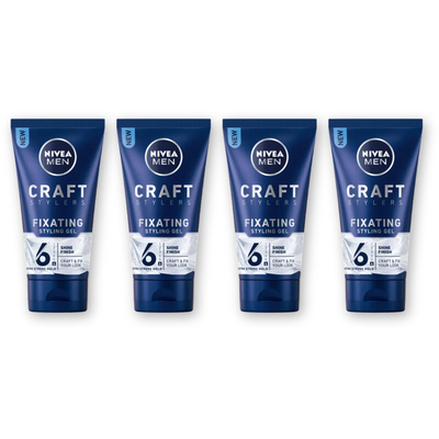 NIVEA Men craft stylers fix styling gel 4-pack Haarstyling 4 stuks