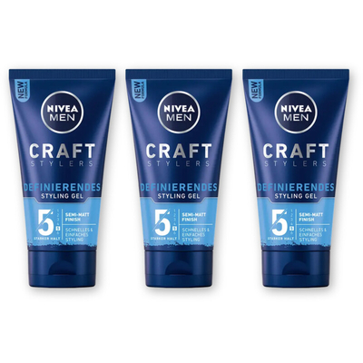 NIVEA Men craft styling matte gel 3-pack Haarstyling 3 stuks