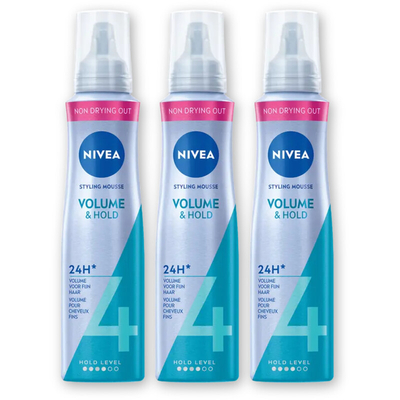 NIVEA Volume care styling mousse 3-pack Haarstyling 3 stuks