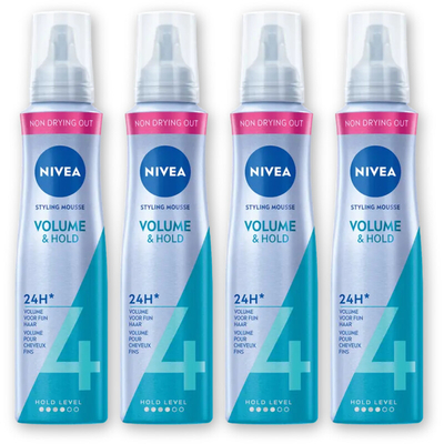 NIVEA Volume care styling mousse 4-pack Haarstyling 4 stuks