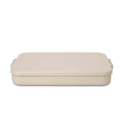 Brabantia Make & Take lunchbox - Plat - Kunststof - Soft Beige Broodtrommel