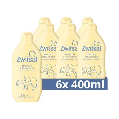 Zwitsal zeepvrij schuimbad - 6 x 400 ml Badolie/-schuim