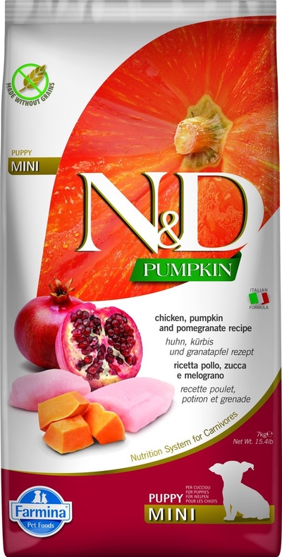 FARMINA N&D Chicken, Pumpkin & Pomegranate Puppy mini - droog hondenvoer - 7 kg hondenbrokken
