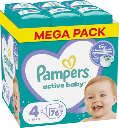 Pampers Baby Dry  luiers maat 4 - 76 stuks