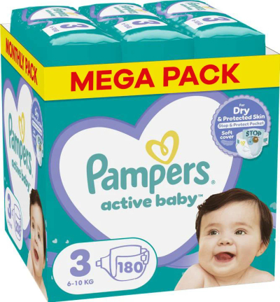 Pampers Baby Dry  luiers maat 3 - 180 stuks