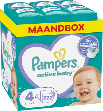 Pampers Baby Dry  luiers maat 4 - 222 stuks