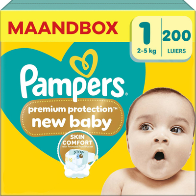 Pampers Premium Protection  luiers maat 1 - 200 stuks
