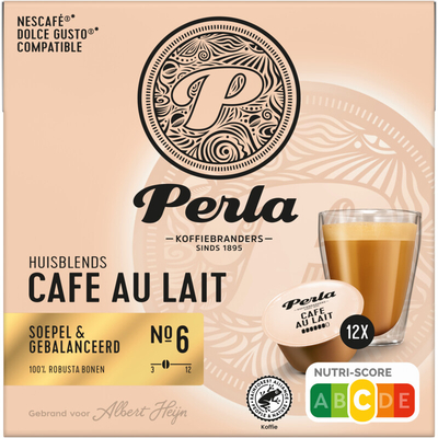 Perla Huisblends Dolce gusto compatible café au lait Dolce Gusto compatible koffiecups 12 stuks