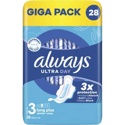 Always Ultra day long plus wings giga pack Maandverband 28 stuks
