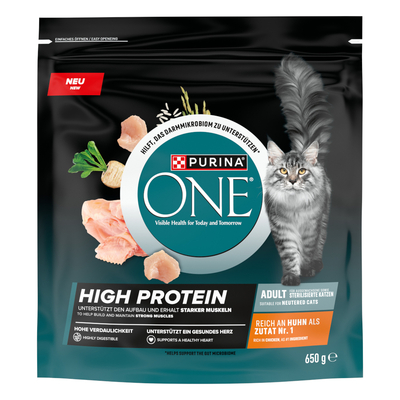650g PURINA ONE High Protein Kip Droogkattenvoer - kattenbrokken