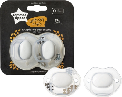 Tommee Tippee, URBAN STYLE, Fopspeen, 0-6 m, 2 st. 0-6 maanden