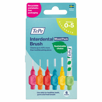 TePe Inderdentale Rager Gekleurde Mix 6 stuks