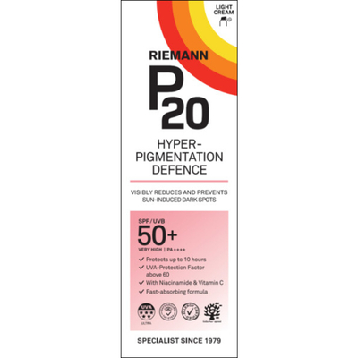 2x P20 Zonnebrand Gezicht Hyperpigmentation Defence SPF 50+ 50 ml